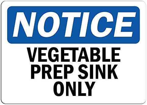 הודעה - כיור הכנת ירקות רק שלט | תווית מדבקות מדבקות שלט חנות קמעונאות נדבקת לכל משטח 8